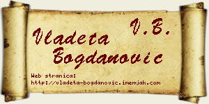 Vladeta Bogdanović vizit kartica